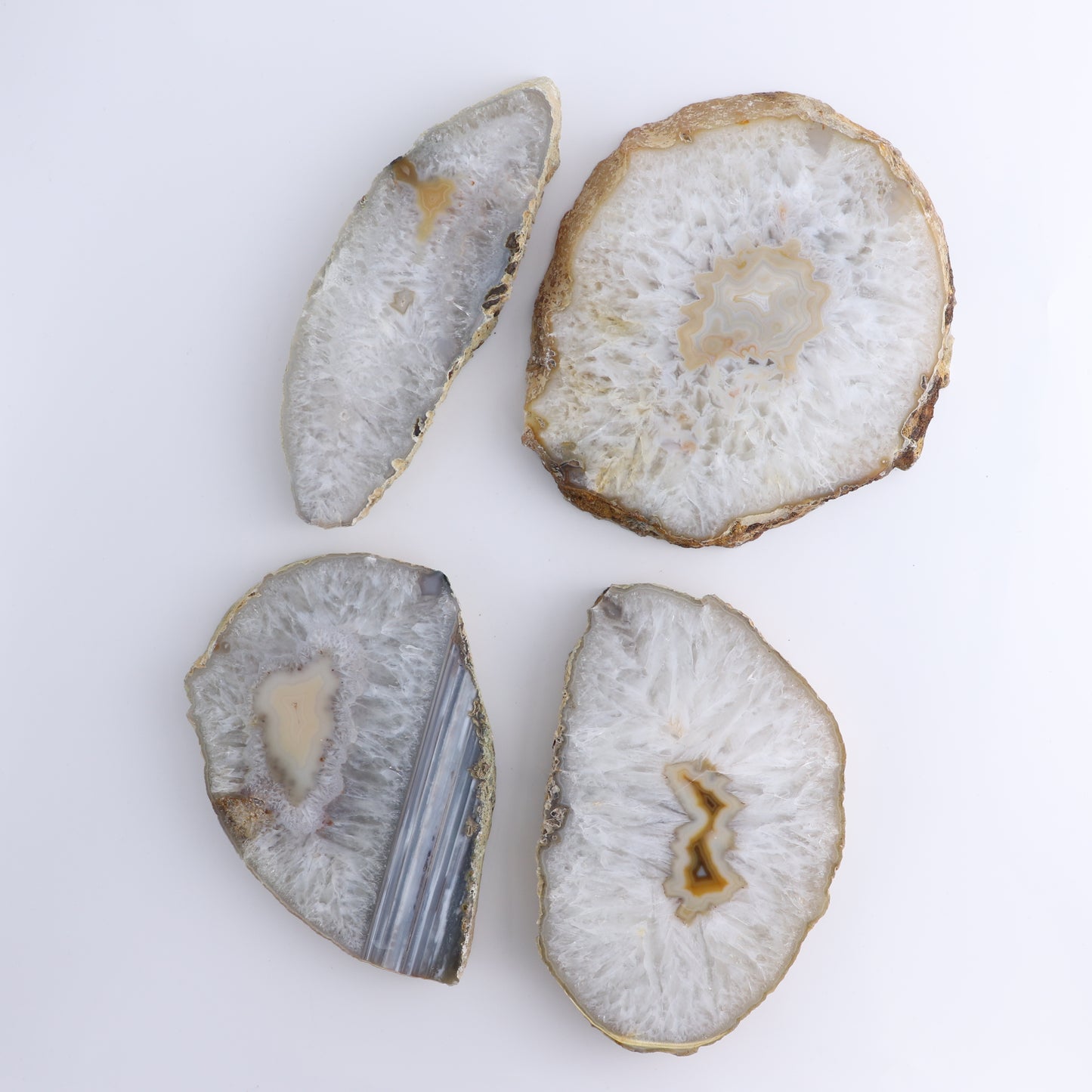 Agate Slices Set of 4 - Expert Wholesale and Supplier of Wholesale Crystals & Bulk Gemstones, ["Agate","Brazil","Slices and Slabs"]