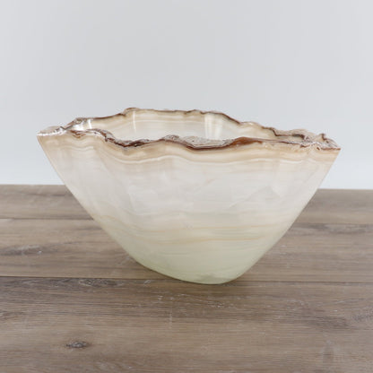 Mexican Onyx/Calcite Bowl 12"