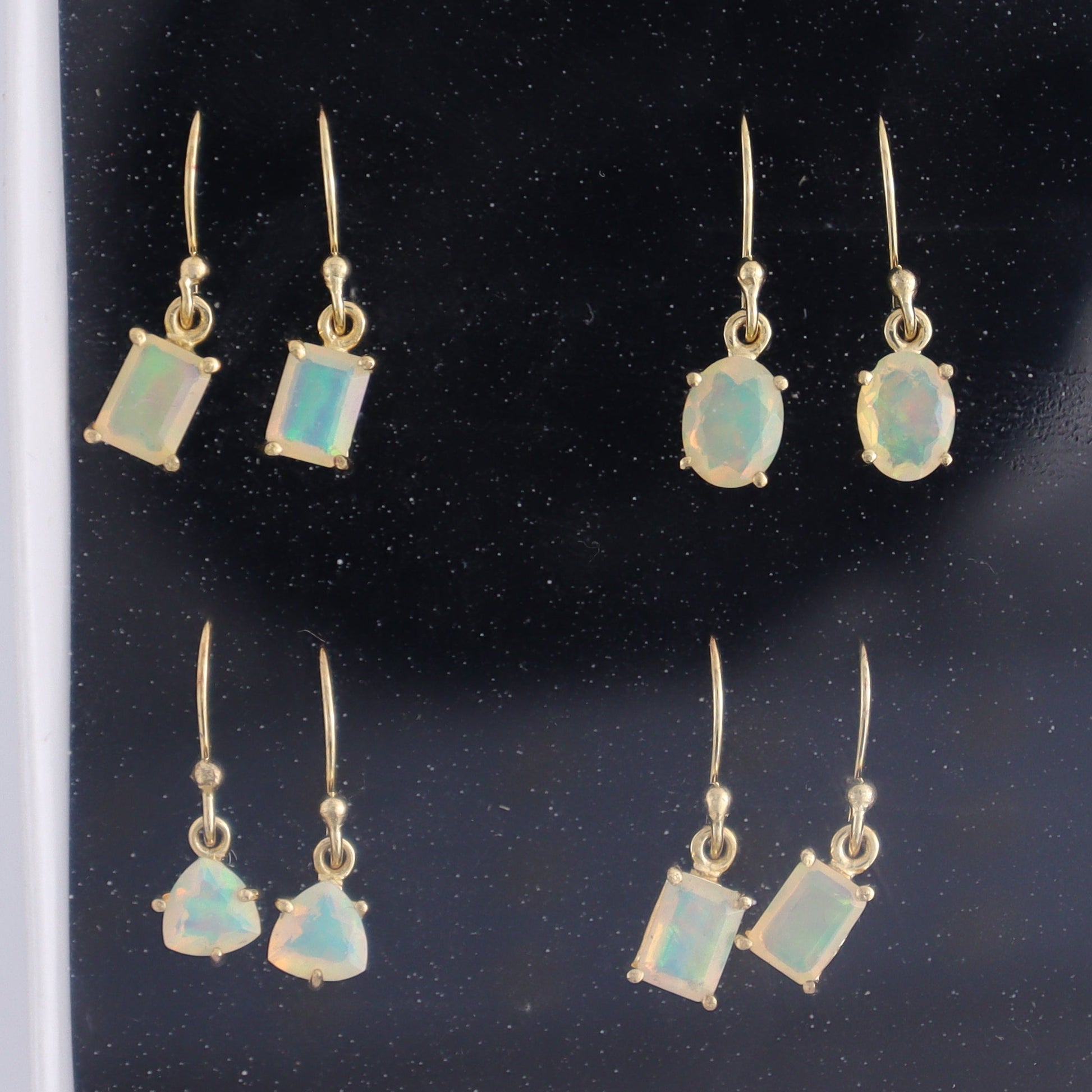 Ethiopian Opal Earrings Pairs of 9 - Expert Wholesale and Supplier of Wholesale Crystals & Bulk Gemstones, ["close_30","earrings","ethiopian opal","India","sterling silver"]