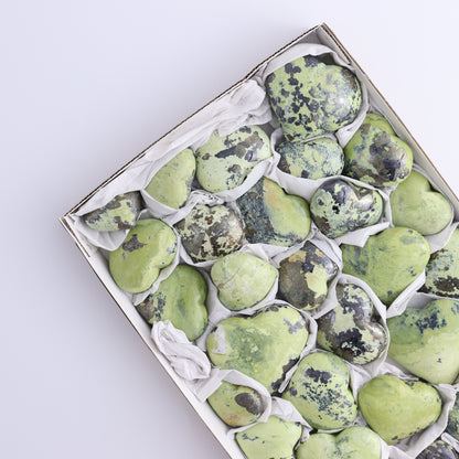 Serpentine Hearts Set of 30 - Expert Wholesale and Supplier of Wholesale Crystals & Bulk Gemstones, ["Hearts","Peru","serpentine"]