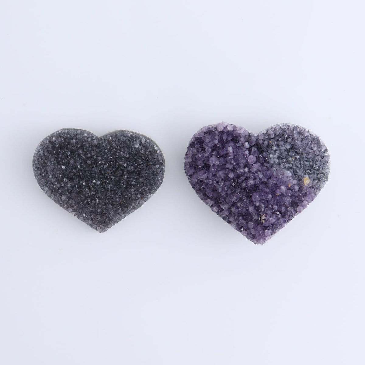 Amethyst Hearts Set of 8