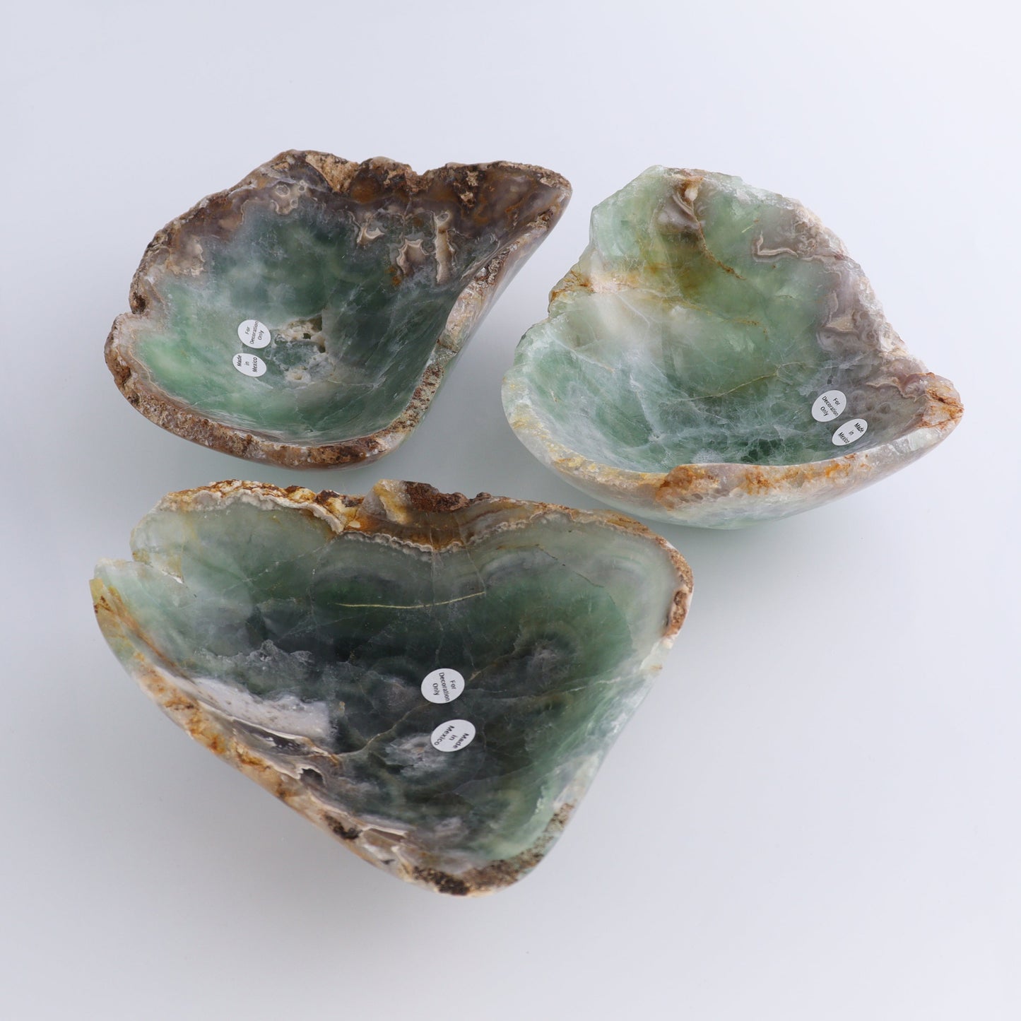 Fluorite Bowls Set of 3 - Expert Wholesale and Supplier of Wholesale Crystals & Bulk Gemstones, ["Bowls","Fluorite","Mexico"]