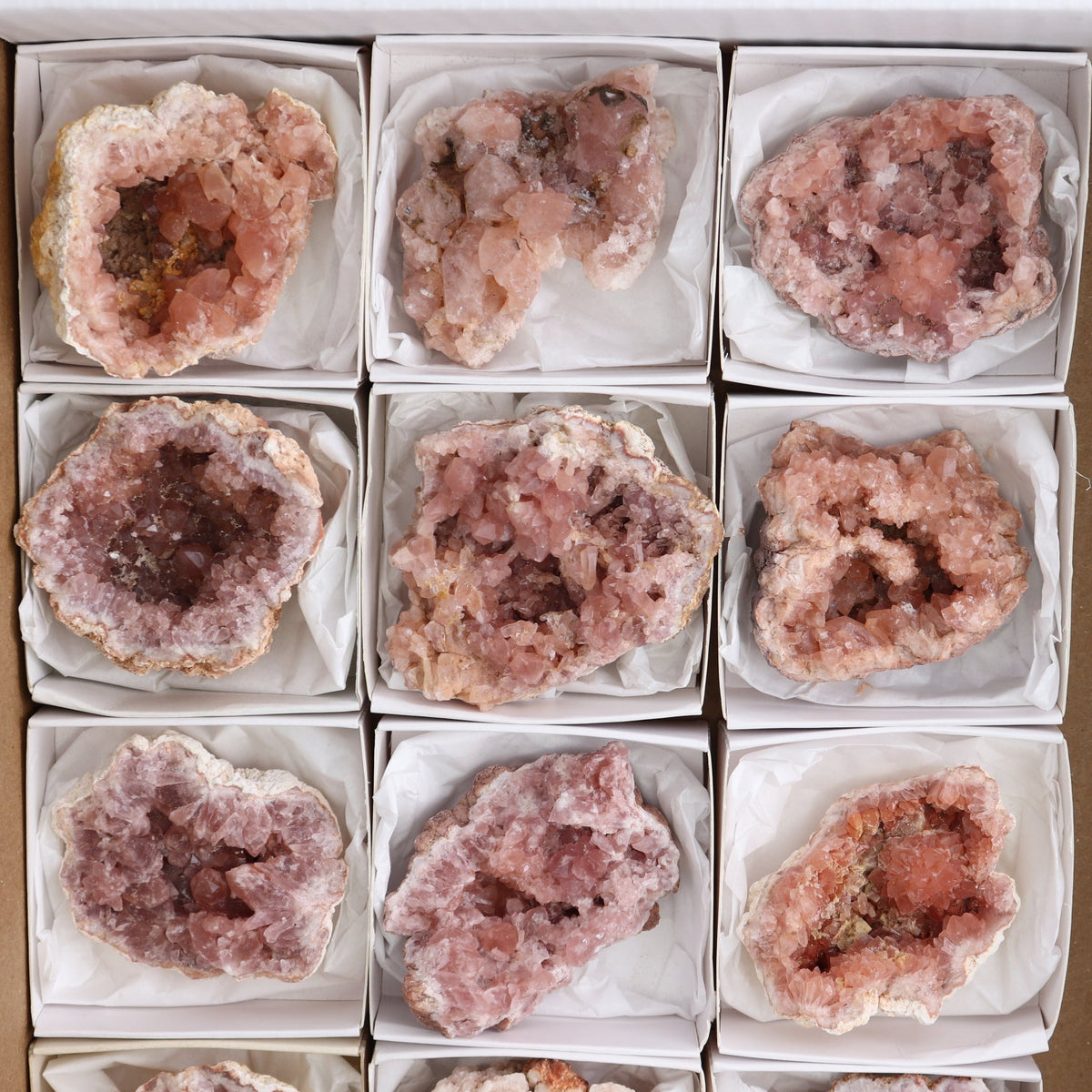 Pink Amethyst Geodes Set of 12