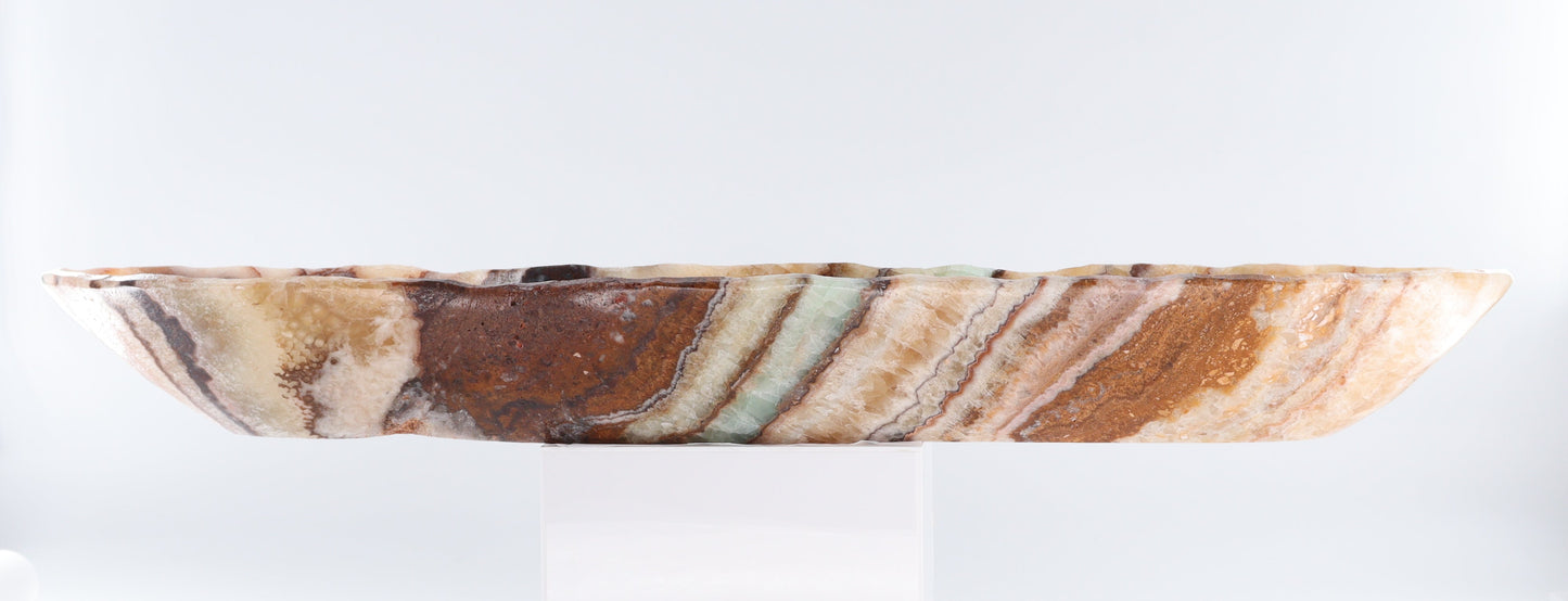 Onyx Canoe Bowl - Expert Wholesale and Supplier of Wholesale Crystals & Bulk Gemstones, ["Bowls","canoe","Mexico","onyx"]
