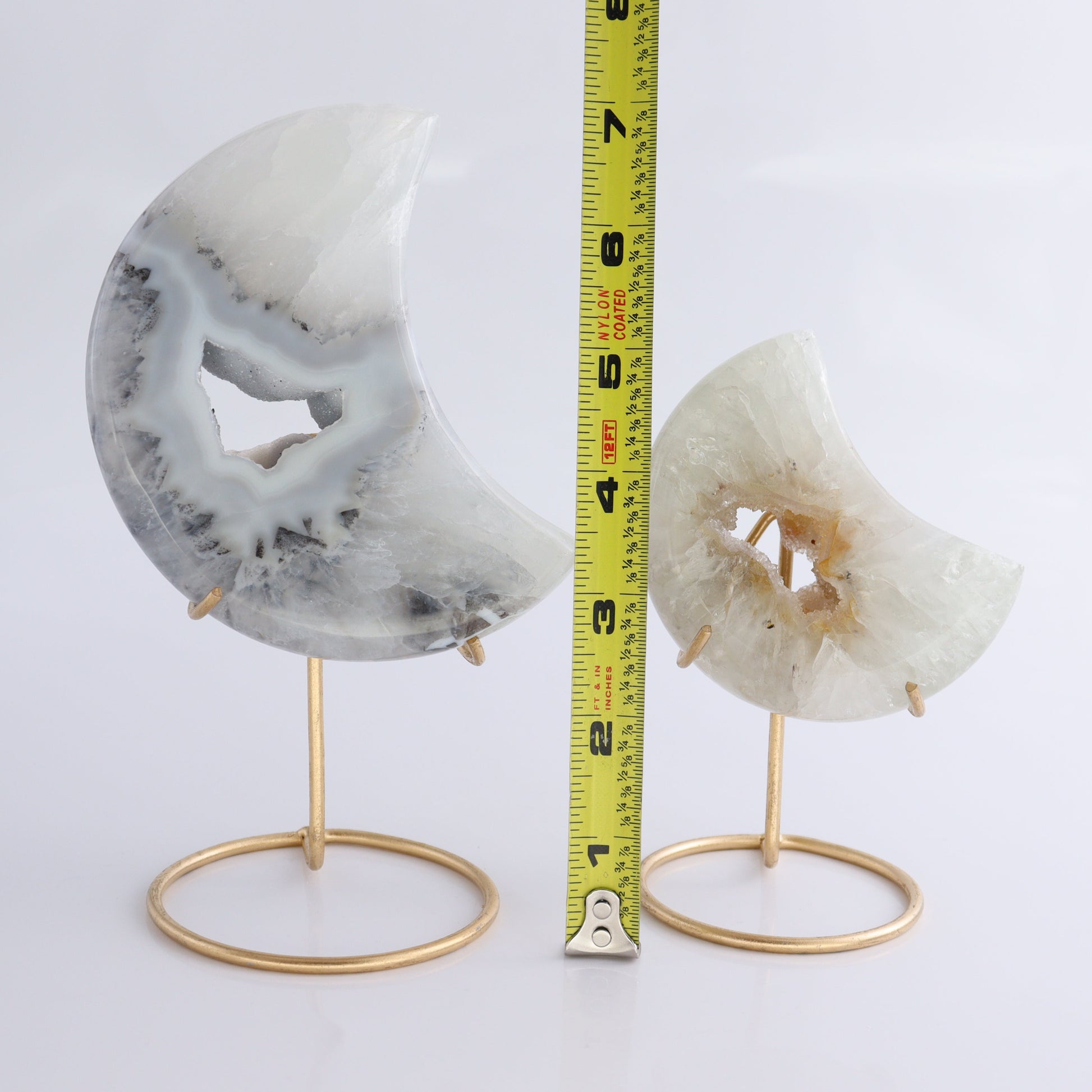 Agate Moons with Stand Set of 5 - Expert Wholesale and Supplier of Wholesale Crystals & Bulk Gemstones, ["Agate","Brazil","moons"]
