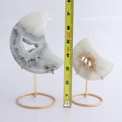 Agate Moons with Stand Set of 5 - Expert Wholesale and Supplier of Wholesale Crystals & Bulk Gemstones, ["Agate","Brazil","moons"]