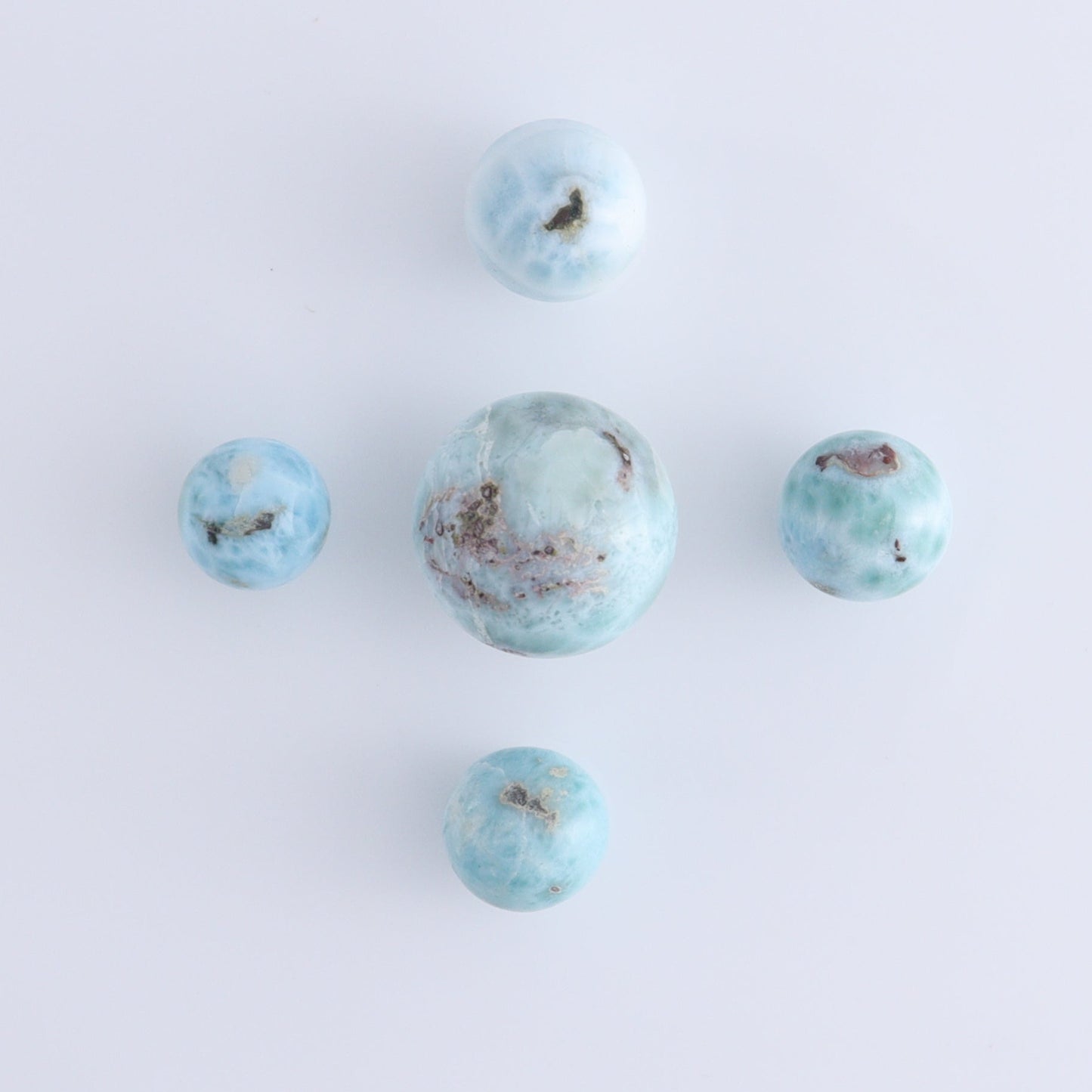 Larmiar Spheres Set of 10 - Expert Wholesale and Supplier of Wholesale Crystals & Bulk Gemstones, ["Larimar","Spheres"]