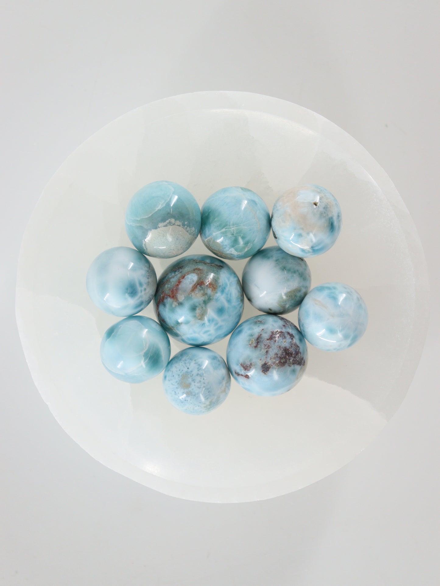 Larimar Mini Spheres Set of 10