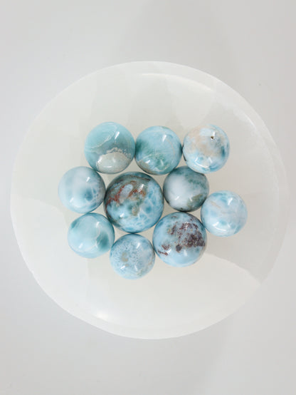 Larimar Mini Spheres Set of 10