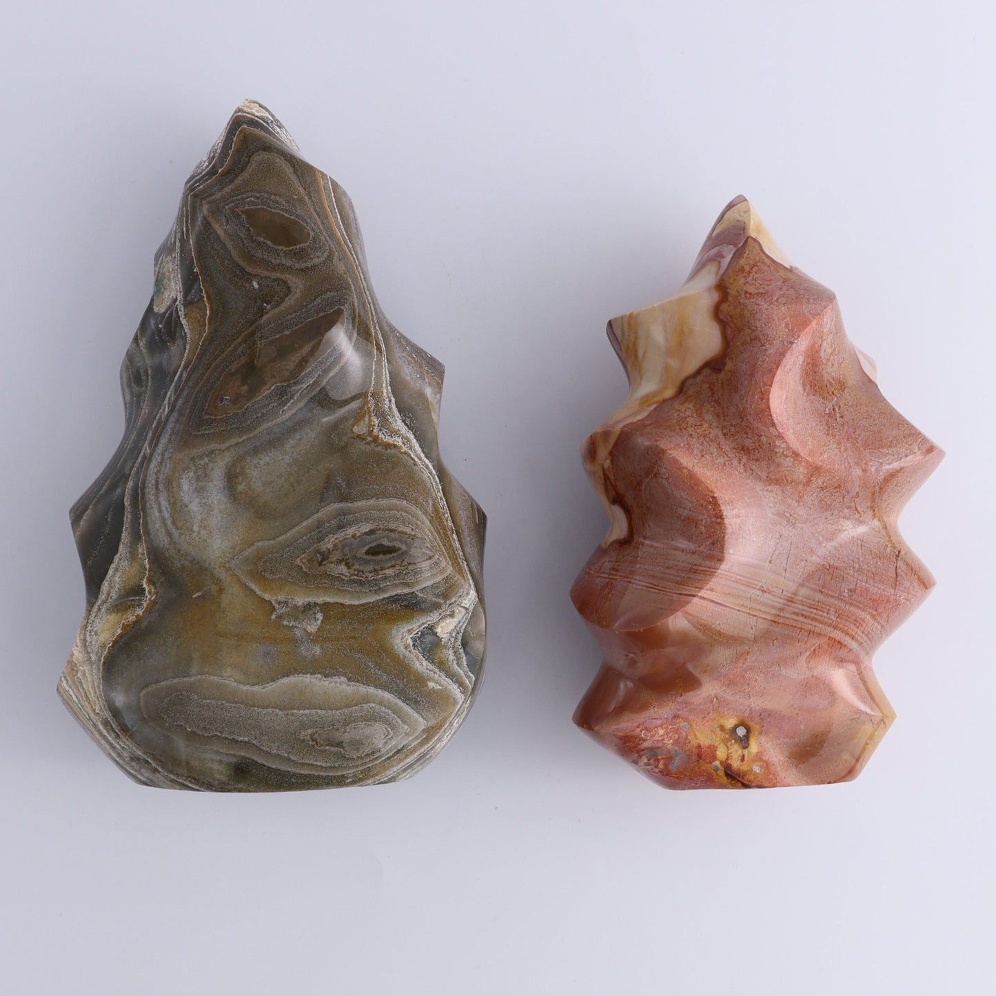 Agate Flames Set of 2 - Expert Wholesale and Supplier of Wholesale Crystals & Bulk Gemstones, ["Agate","flames","Madagascar"]