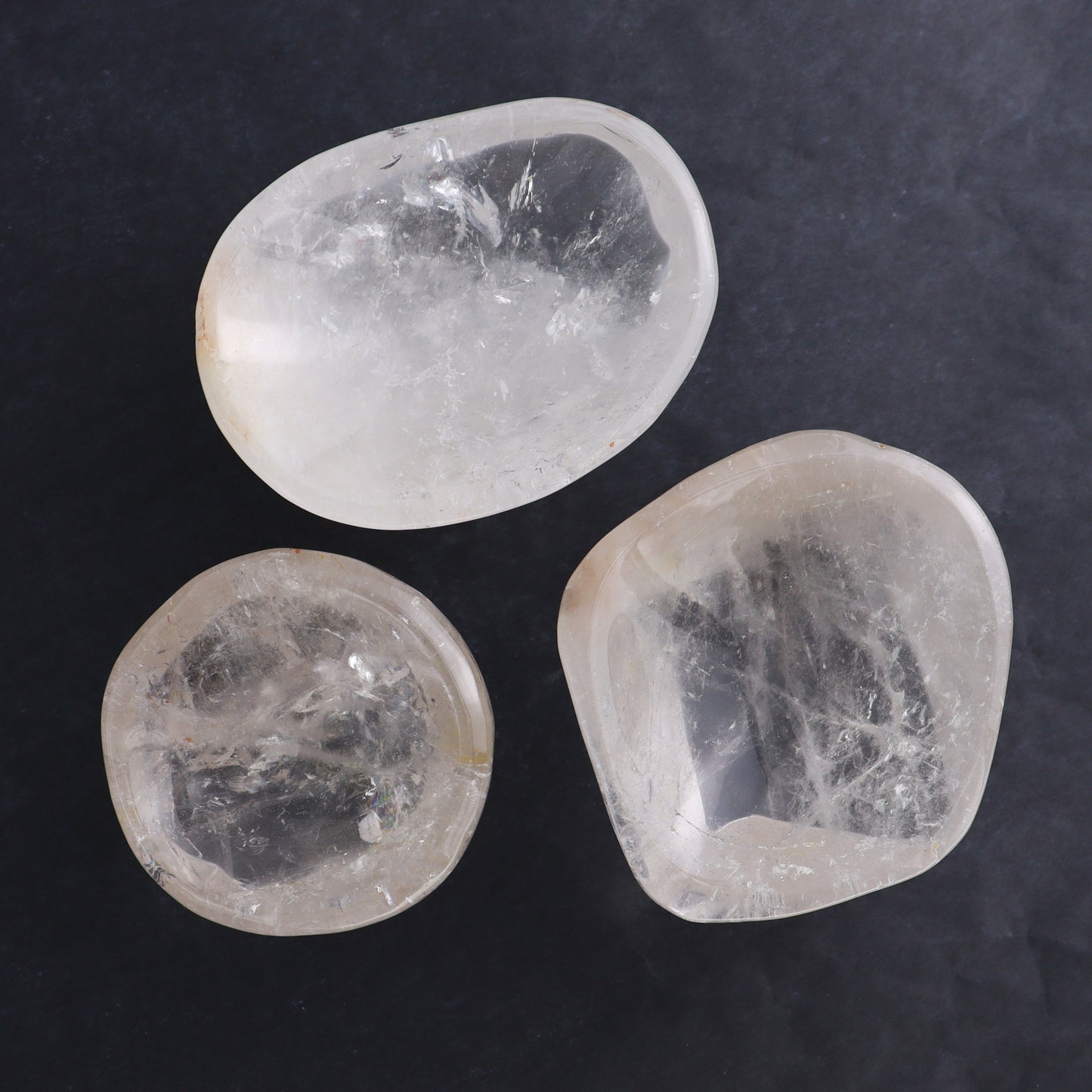 Quartz Bowls Set of 3 - Expert Wholesale and Supplier of Wholesale Crystals & Bulk Gemstones, ["Bowls","Quartz"]