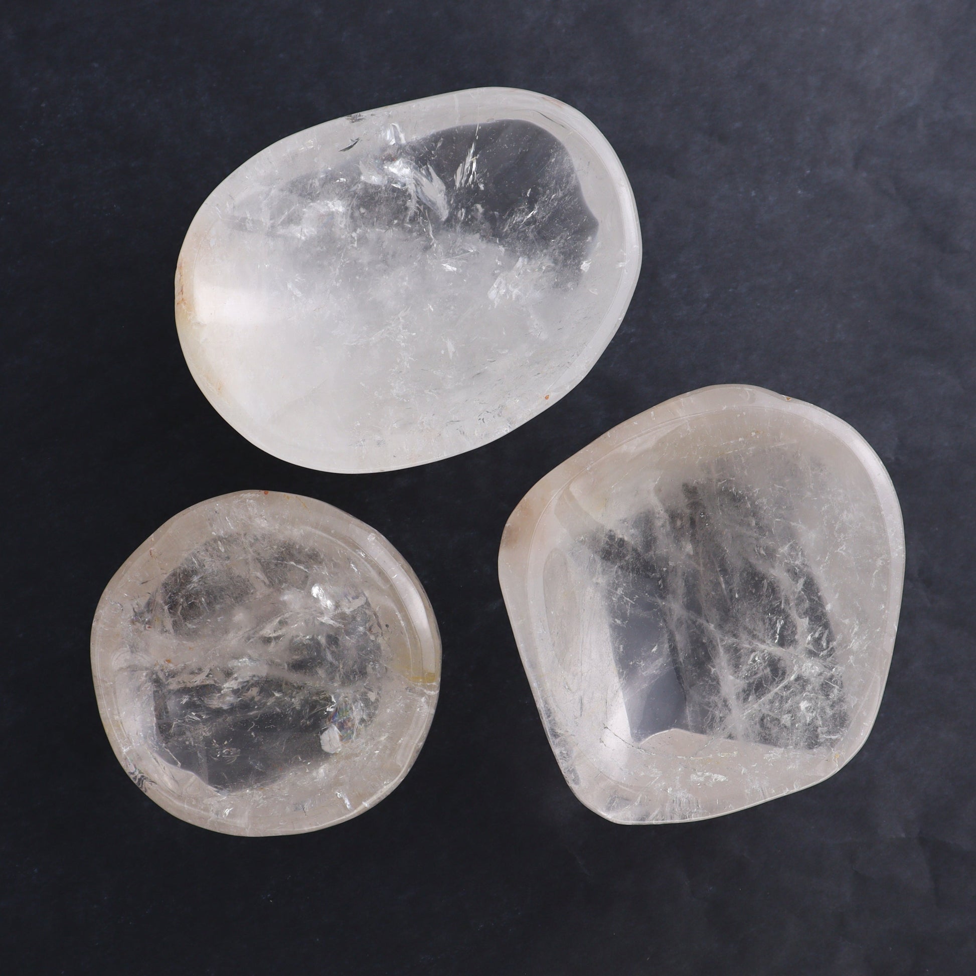 Quartz Bowls Set of 3 - Expert Wholesale and Supplier of Wholesale Crystals & Bulk Gemstones, ["Bowls","Quartz"]