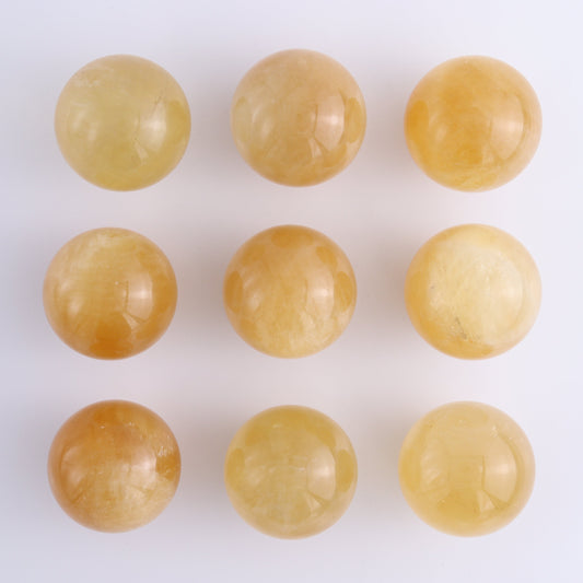 Calcite Spheres Set of 9