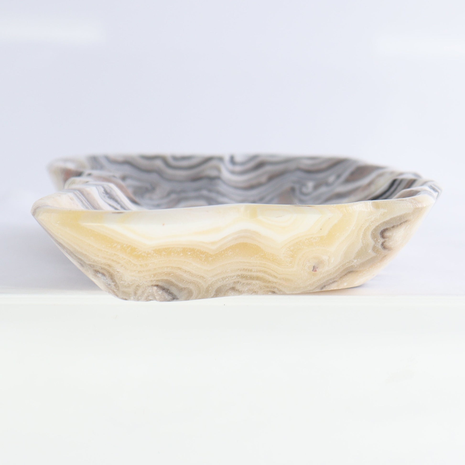 Zebra Onyx Butterfly Bowls Set of 6 - Expert Wholesale and Supplier of Wholesale Crystals & Bulk Gemstones, ["Bowls","Mexico","onyx"]