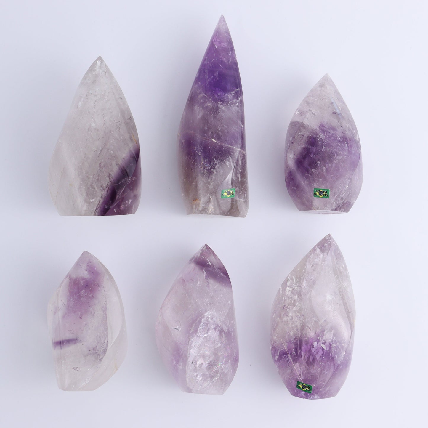 Amethyst Flames Set of 6 - Expert Wholesale and Supplier of Wholesale Crystals & Bulk Gemstones, ["Amethyst","Brazil","flames"]