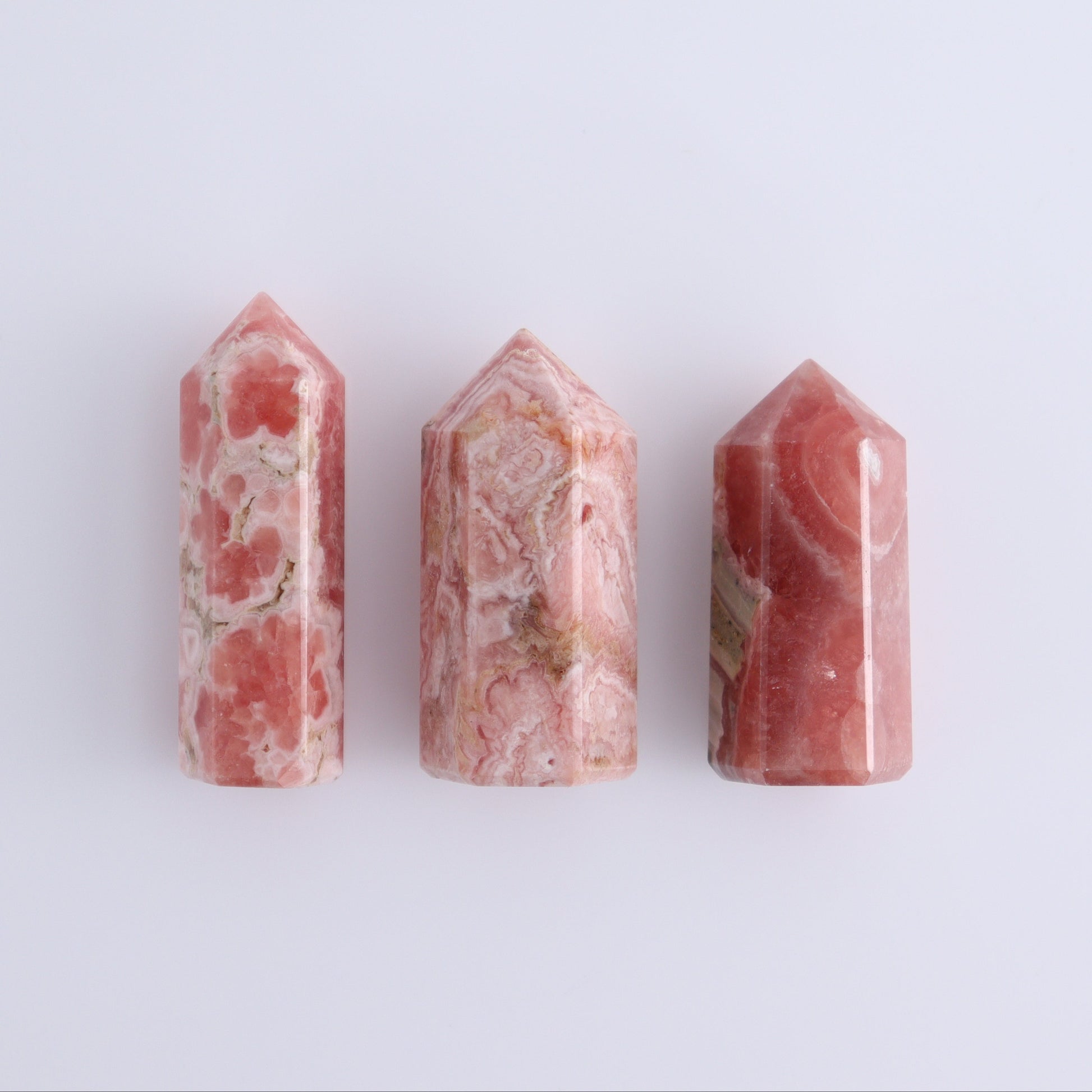 Rhodochrosite Towers Set of 5 - Expert Wholesale and Supplier of Wholesale Crystals & Bulk Gemstones, ["Argentina","Rhodochrosite","Towers"]