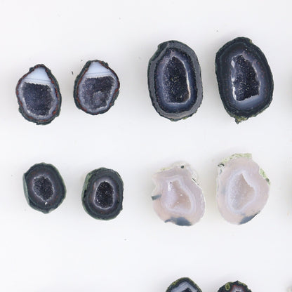 Tabasco Geodes 9 Pairs - Expert Wholesale and Supplier of Wholesale Crystals & Bulk Gemstones, ["Geodes","Tabasco Geode"]