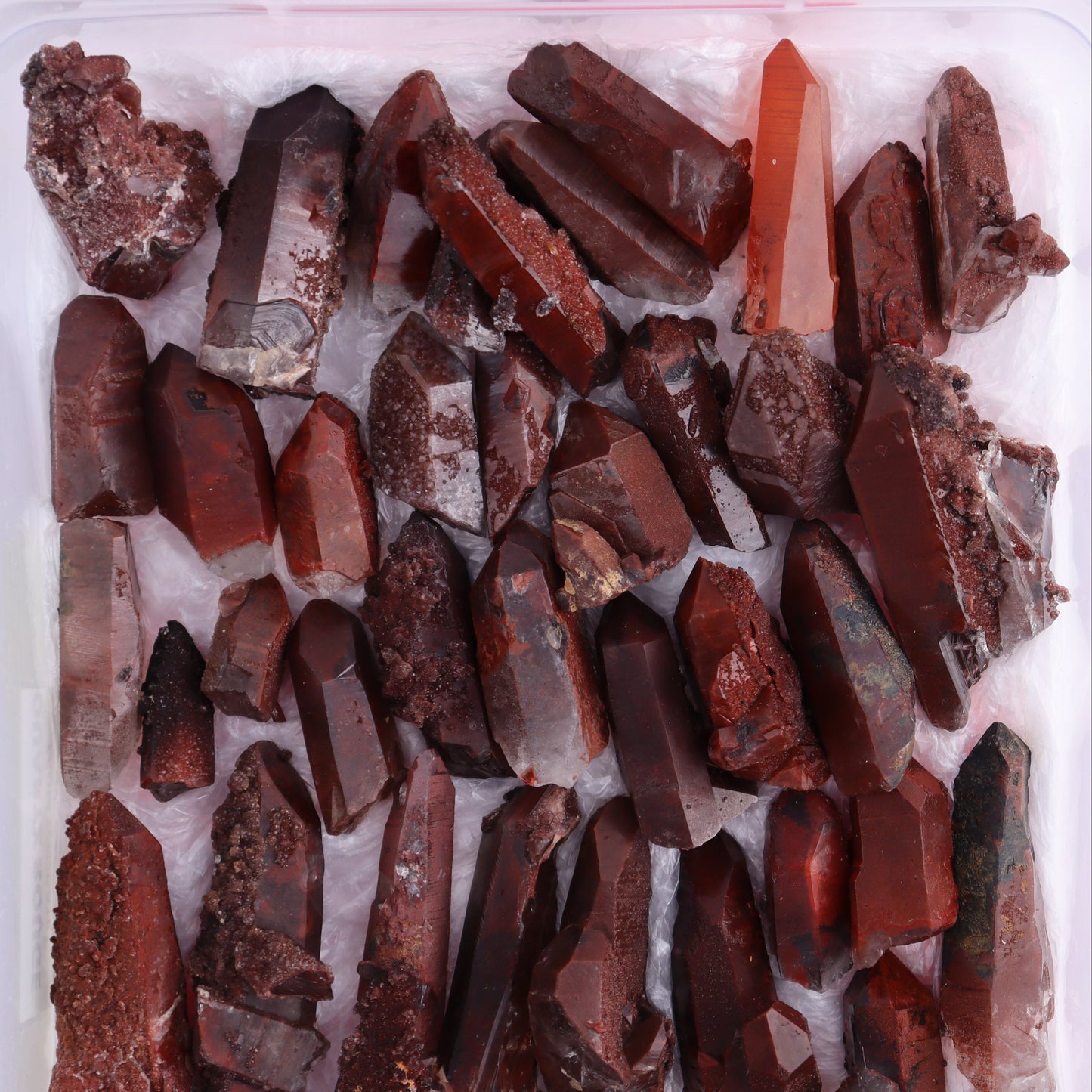 Quartz Hematite Inclusions Flat from Morocco - Expert Wholesale and Supplier of Wholesale Crystals & Bulk Gemstones, ["Flats","Hematite","Morocco","Quartz","Quartz Hematite"]