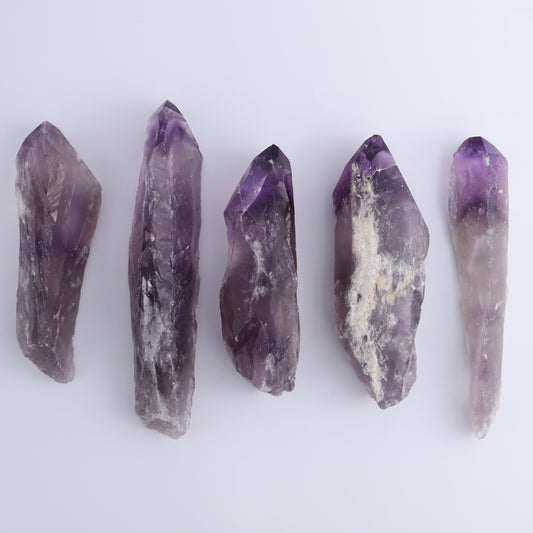 Amethyst Polished Tips Set of 5 - Expert Wholesale and Supplier of Wholesale Crystals & Bulk Gemstones, ["Amethyst","Polished Tip"]