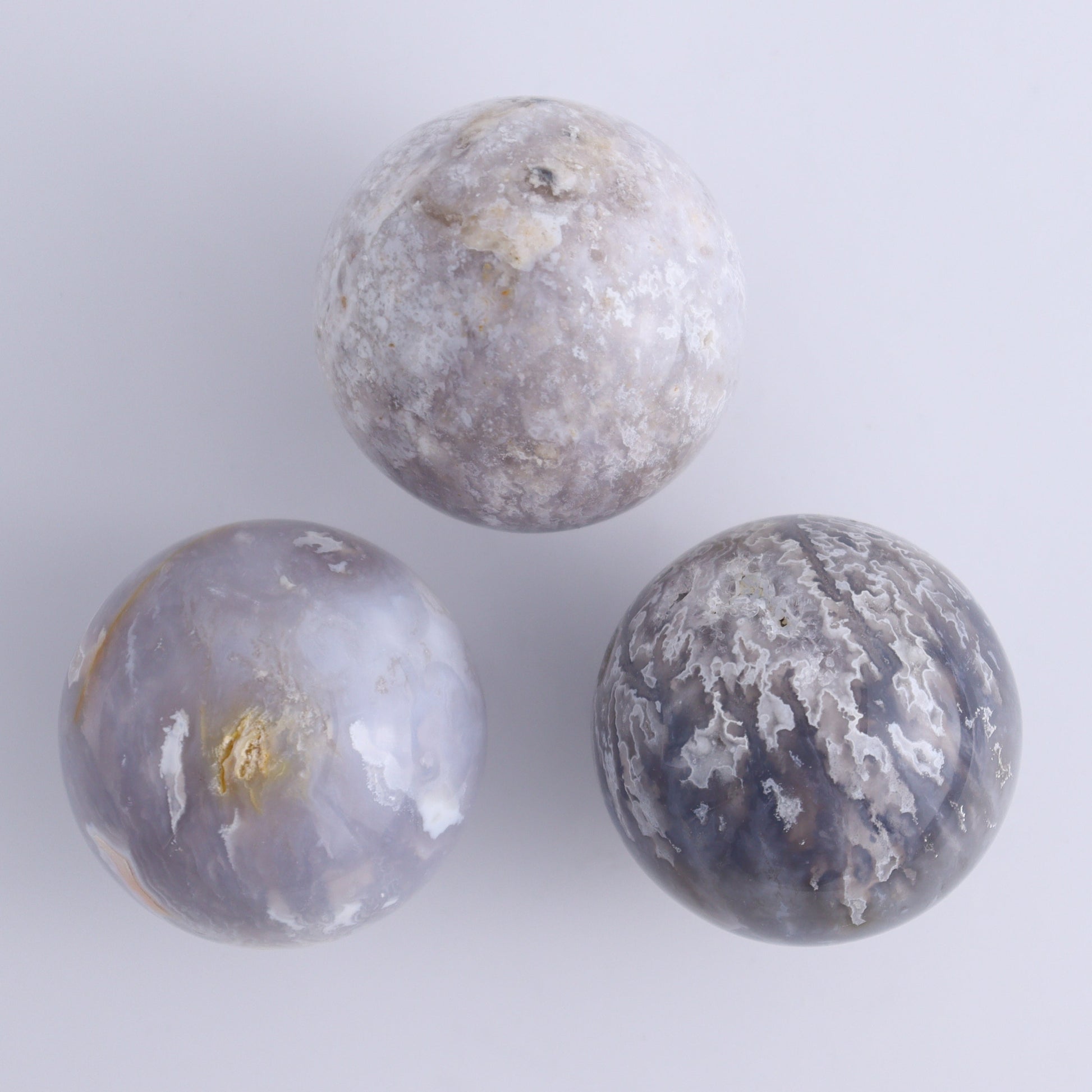 Agate Spheres Set of 9 - Expert Wholesale and Supplier of Wholesale Crystals & Bulk Gemstones, ["Agate","Madagascar","Spheres"]