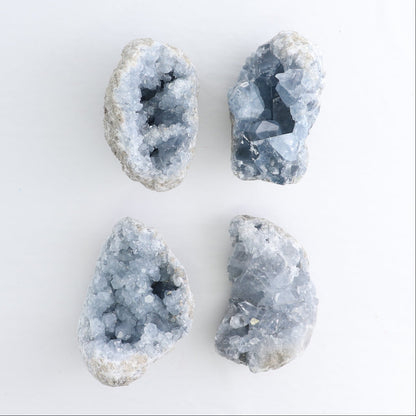 Celestite Clusters Set of 4