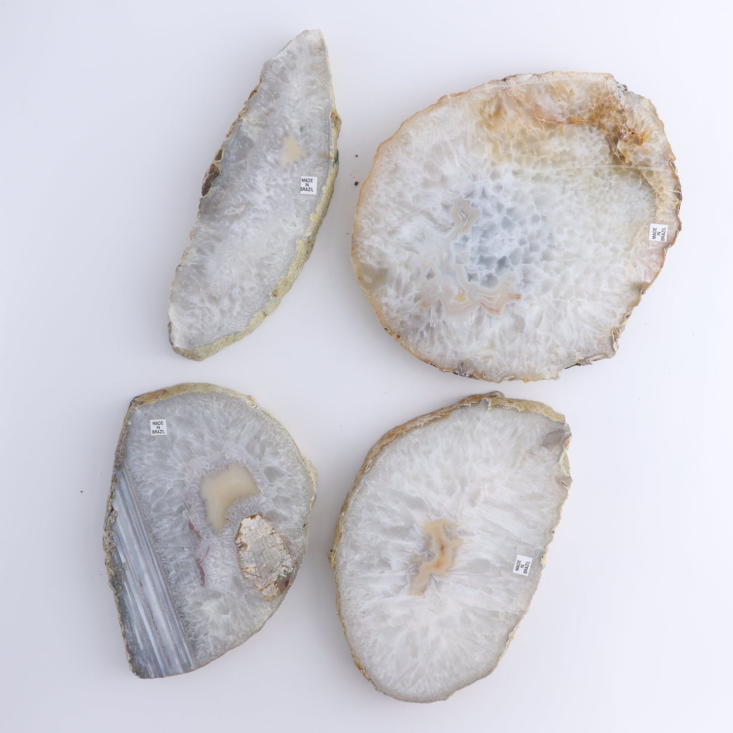 Agate Slices Set of 4 - Expert Wholesale and Supplier of Wholesale Crystals & Bulk Gemstones, ["Agate","Brazil","Slices and Slabs"]