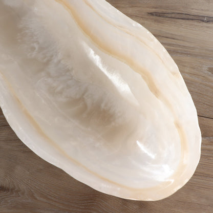 Mexican Onyx/Calcite Canoe Bowl 36"