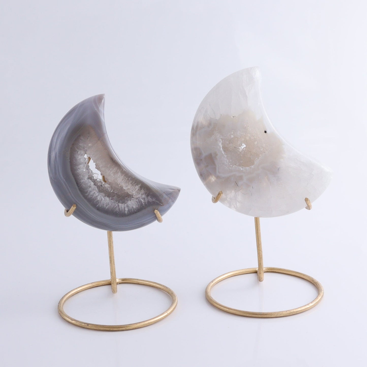 Agate Moons with Stand Set of 6 - Expert Wholesale and Supplier of Wholesale Crystals & Bulk Gemstones, ["Agate","Brazil","moons"]