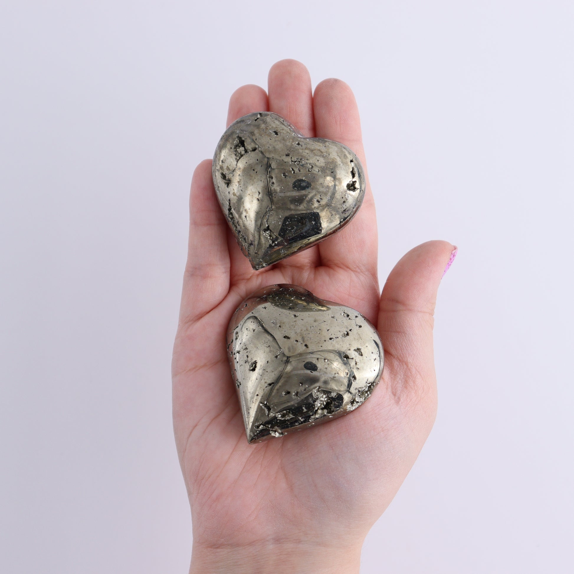 Pyrite Hearts Set of 12 - Expert Wholesale and Supplier of Wholesale Crystals & Bulk Gemstones, ["Hearts","Peru","Pyrite"]