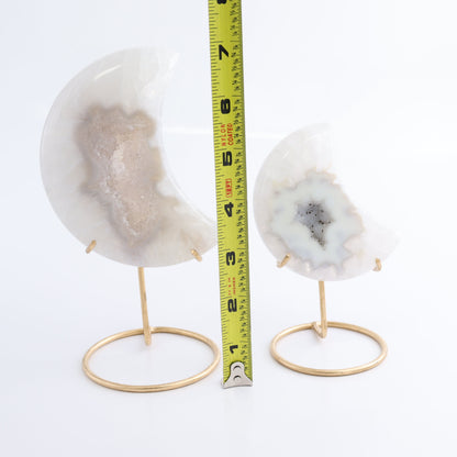 Agate Moons with Stand Set of 5 - Expert Wholesale and Supplier of Wholesale Crystals & Bulk Gemstones, ["Agate","Brazil","moons"]