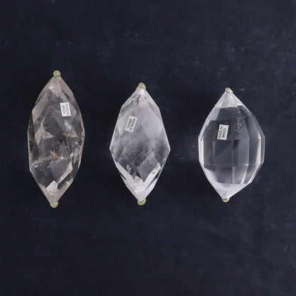 Quartz Faceted Double Points Set of 10 - Expert Wholesale and Supplier of Wholesale Crystals & Bulk Gemstones, ["Brazil","Clear Quartz","Mixed Carvings","Quartz"]