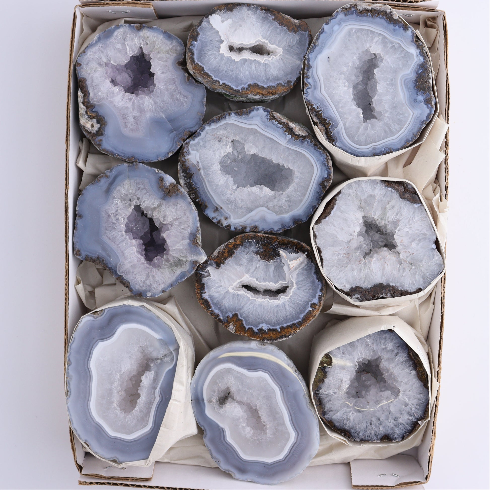 Las Choyas Geodes Set of 10 - Expert Wholesale and Supplier of Wholesale Crystals & Bulk Gemstones, ["Geodes","las choyas","Mexico"]
