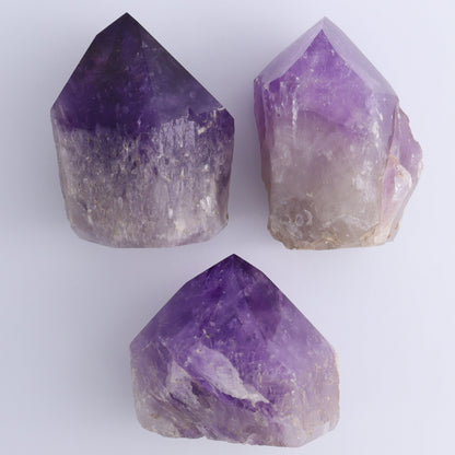 Amethyst Tops Polished Set of 3 - Expert Wholesale and Supplier of Wholesale Crystals & Bulk Gemstones, ["Amethyst","Brazil","Top Polished"]