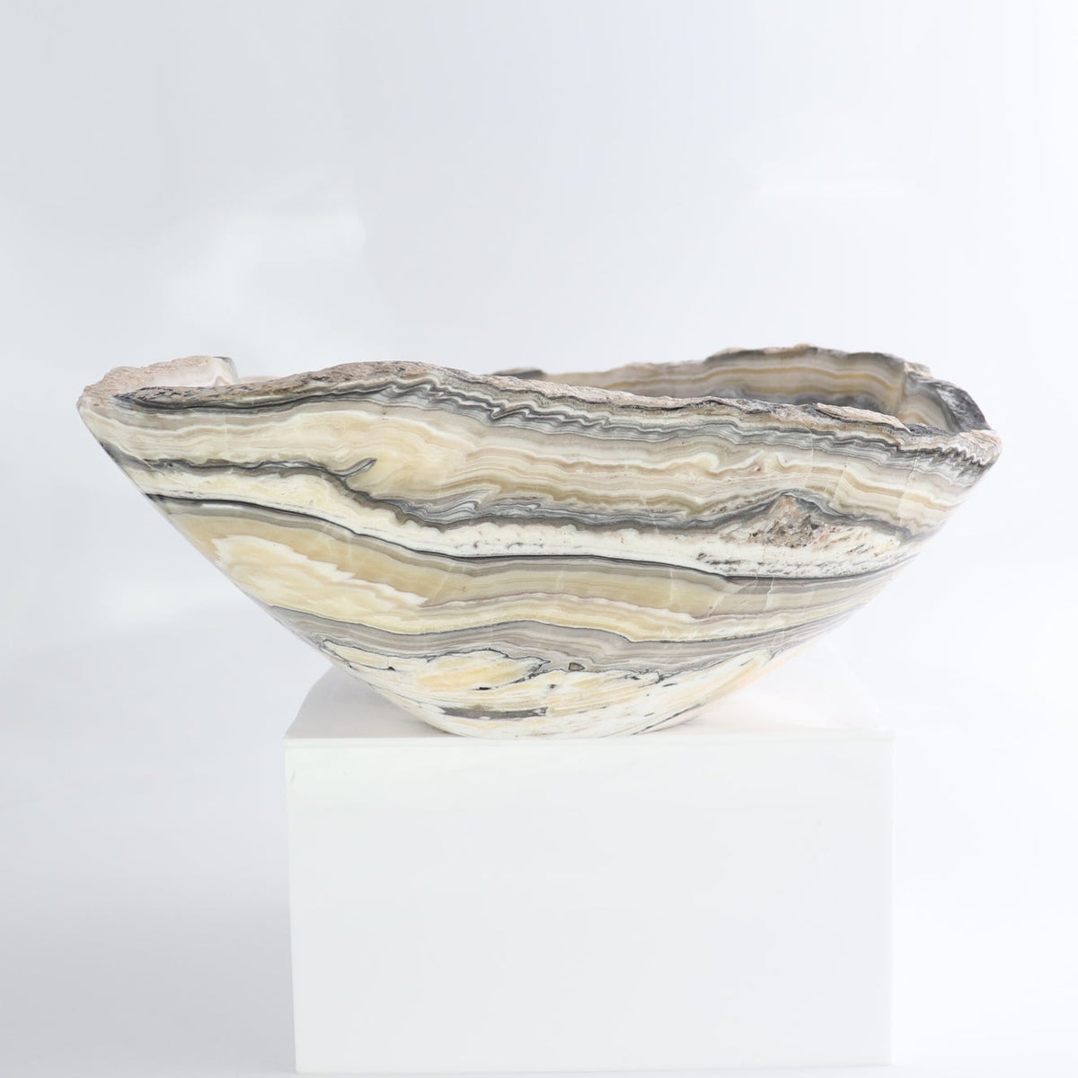 Mexican Onyx/Calcite Bowl 13"