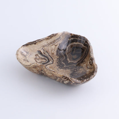 One Mexican Onyx/Calcite Chocolate Triangular Bowl - Expert Wholesale and Supplier of Wholesale Crystals & Bulk Gemstones, ["Calcite","Catalog Onyx","Decorative Dish","Mexico","onyx"]