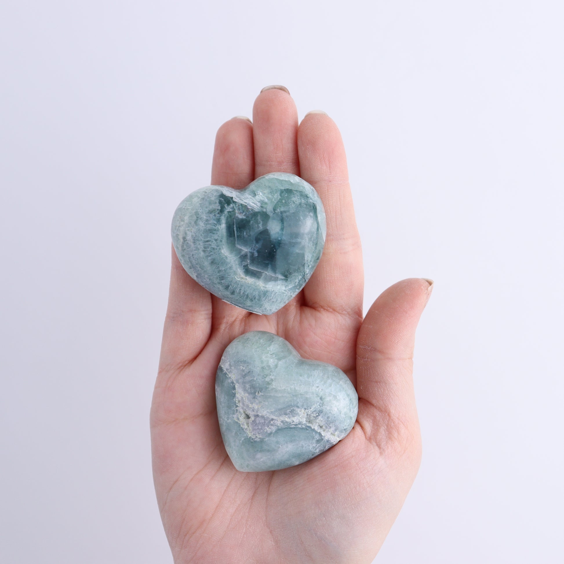Fluorite Hearts Set of 7 - Expert Wholesale and Supplier of Wholesale Crystals & Bulk Gemstones, ["Fluorite","Hearts","Mexico"]