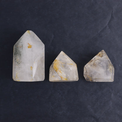 Garden Quartz Towers Set of 3 - Expert Wholesale and Supplier of Wholesale Crystals & Bulk Gemstones, ["Garden Quartz","Quartz","Towers"]