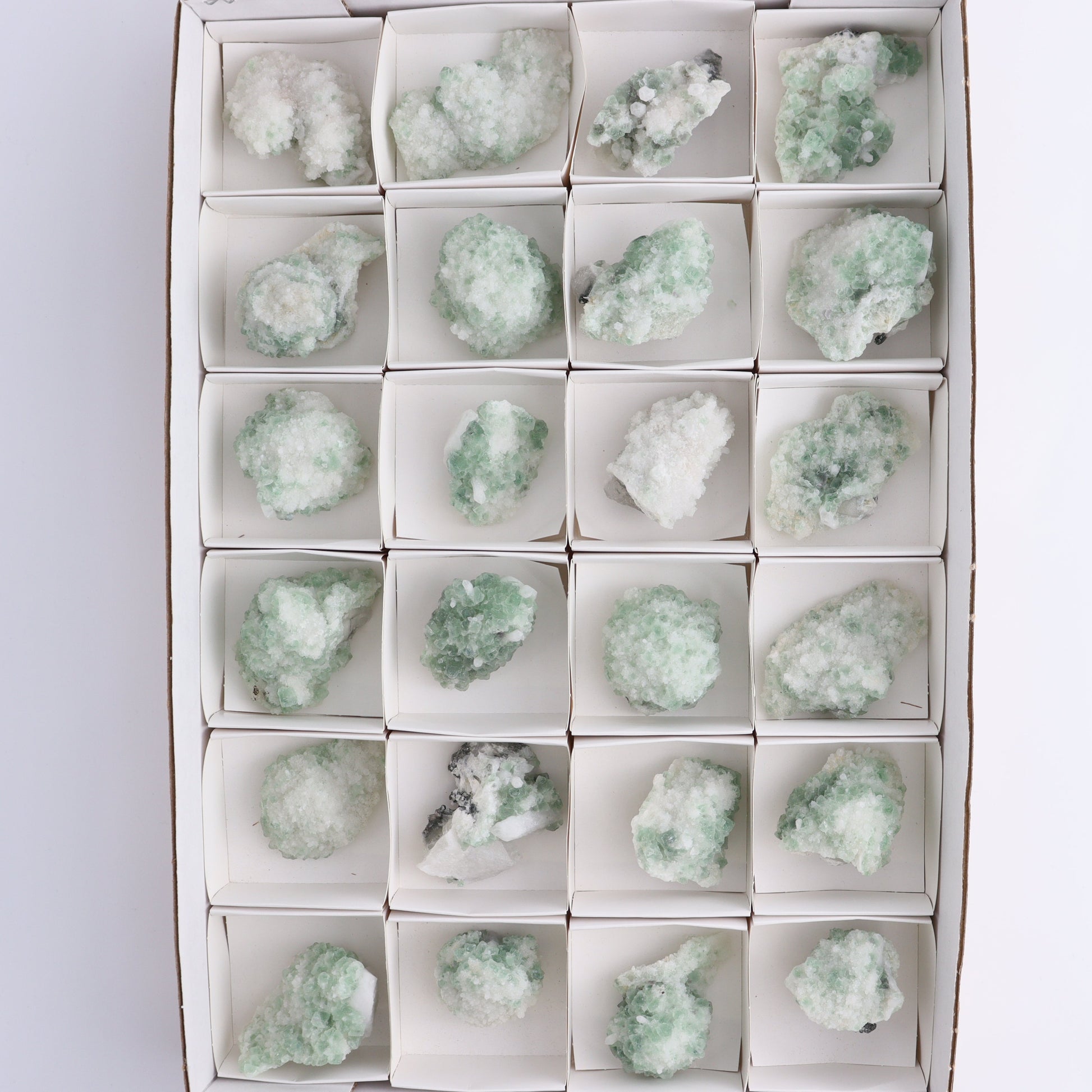 Fluorite on Quartz with Marmatite Set of 24 - Expert Wholesale and Supplier of Wholesale Crystals & Bulk Gemstones, China, Fluorite, Marmatite, Quartz