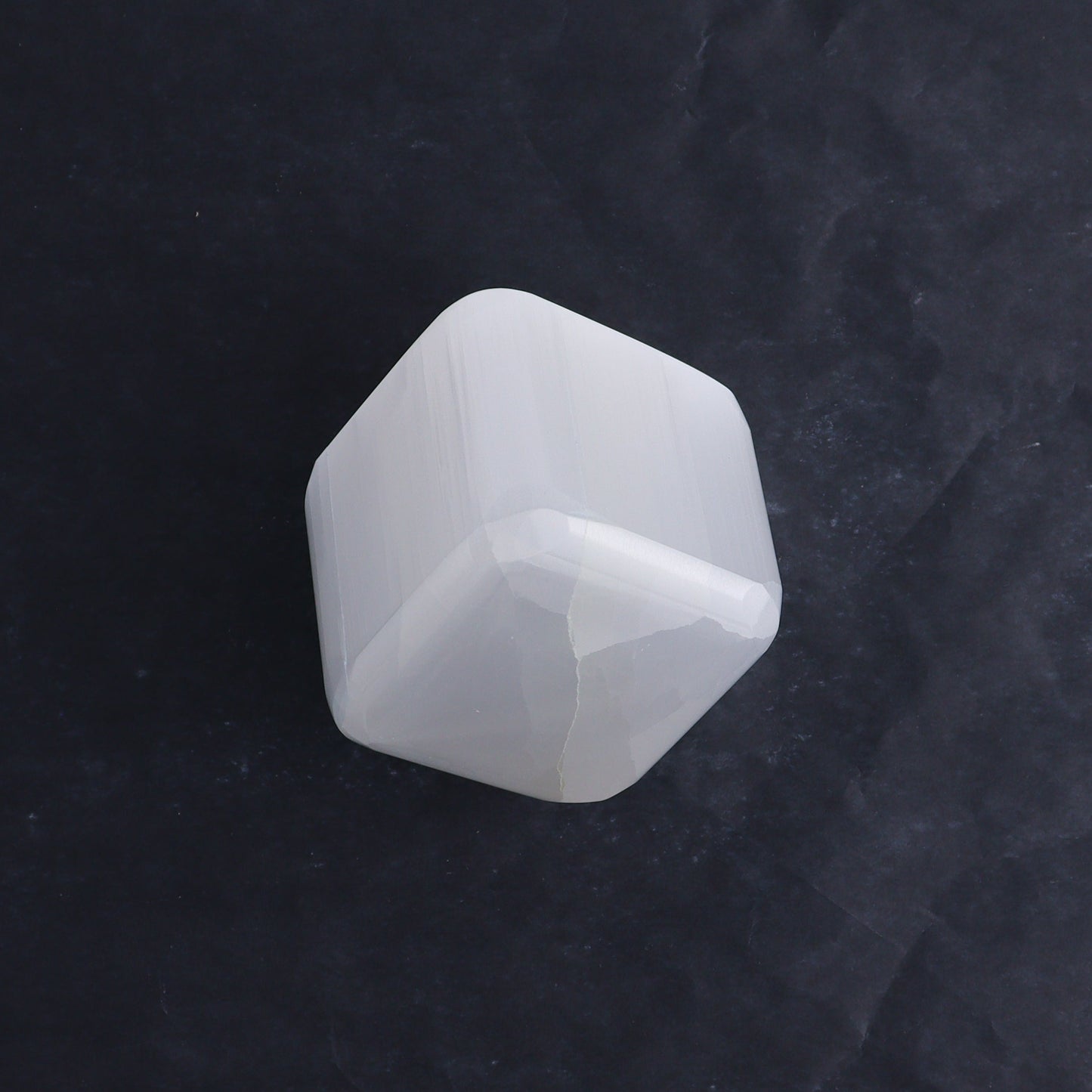 One Selenite (Satin Spar) Standing Cube 6 cm - Expert Wholesale and Supplier of Wholesale Crystals & Bulk Gemstones, ["close_30","Cubes","Morocco","Selenite"]