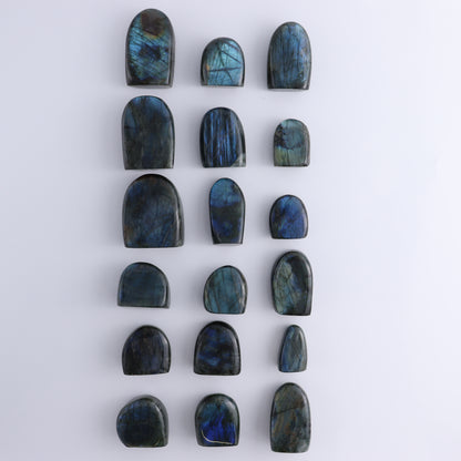 Labradorite Freeform Set of 18 - Expert Wholesale and Supplier of Wholesale Crystals & Bulk Gemstones, ["Freeforms","Labradorite","Madagascar"]