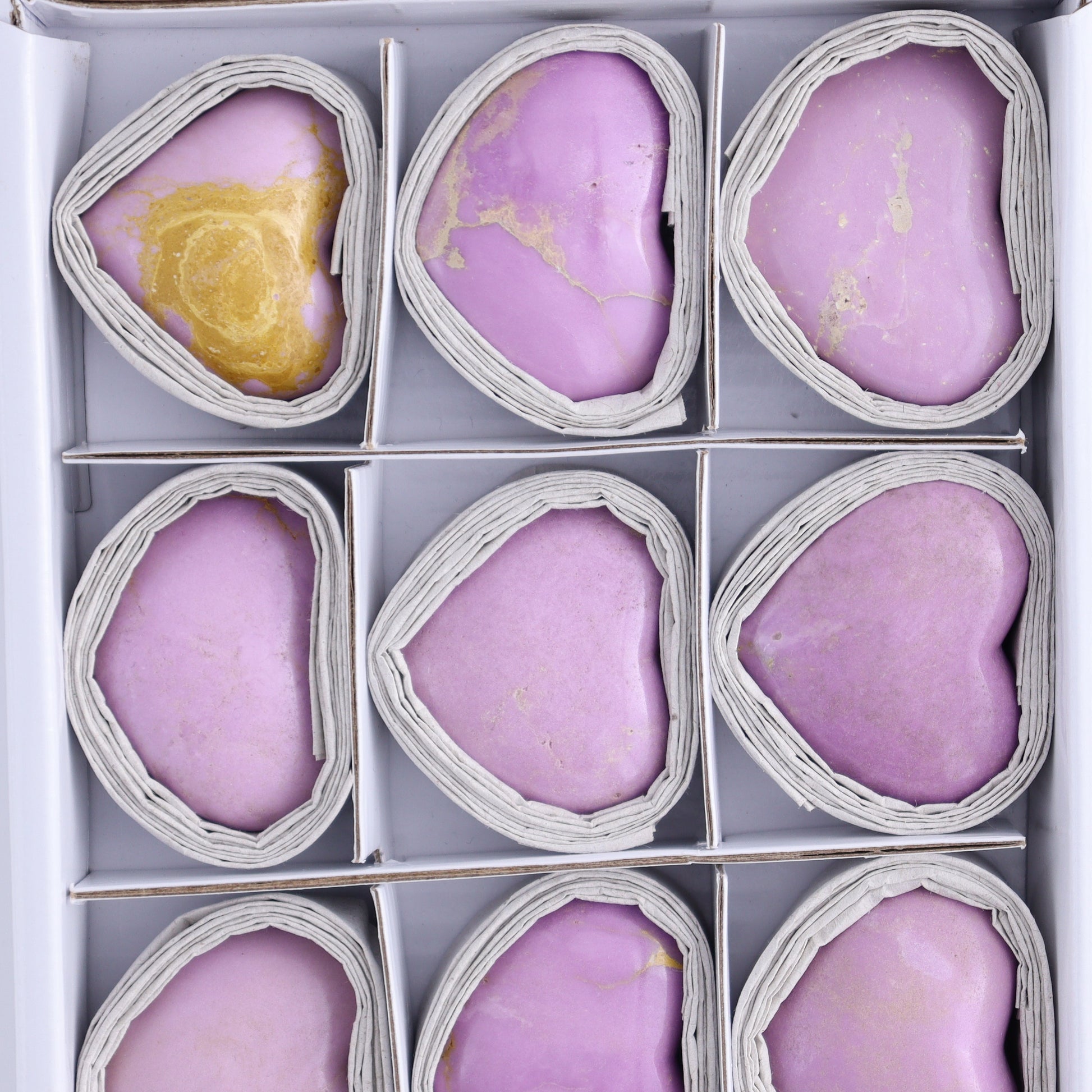 Phosphosiderite Hearts Set of 12 - Expert Wholesale and Supplier of Wholesale Crystals & Bulk Gemstones, ["Hearts","Phosphosiderite"]