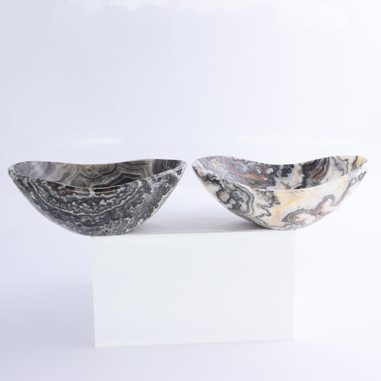 One Mexican Onyx/Calcite Black Zebra Small Oval Bowl - Expert Wholesale and Supplier of Wholesale Crystals & Bulk Gemstones, ["bowl","Bowls","Calcite","Catalog Onyx","Decorative Dish","Mexico","onyx"]