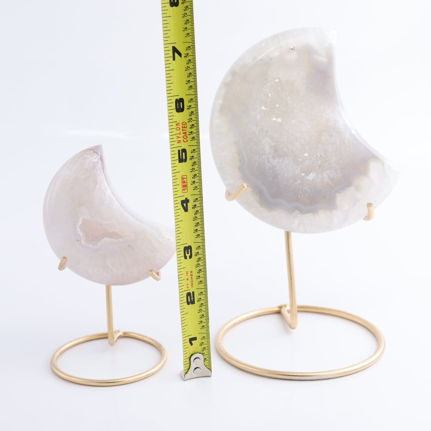 Agate Moons with Stand Set of 5 - Expert Wholesale and Supplier of Wholesale Crystals & Bulk Gemstones, ["Agate","Brazil","moons"]