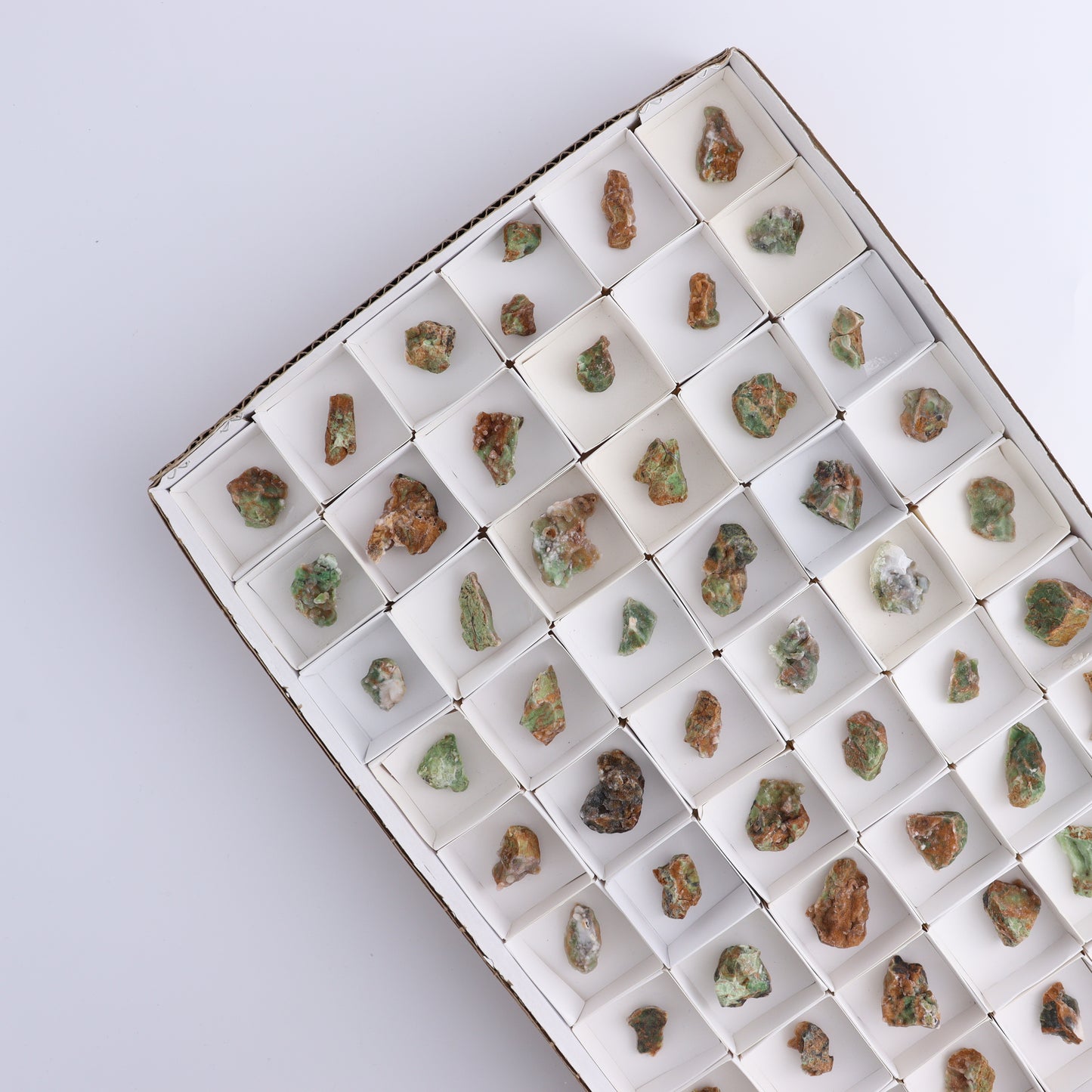 Chrome Chalcedony Flat of 55 - Expert Wholesale and Supplier of Wholesale Crystals & Bulk Gemstones, ["Chalcedony","Chrome Chalcedony"]
