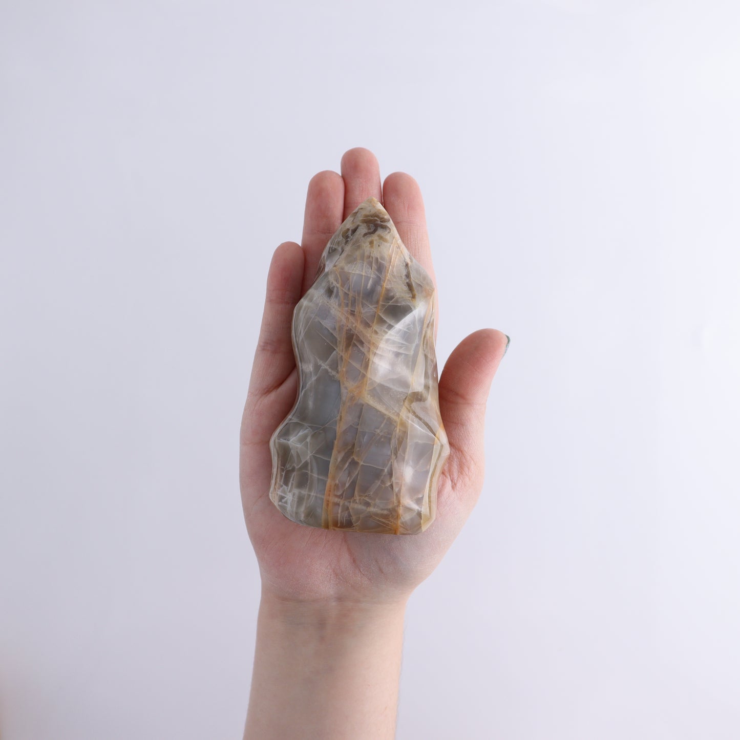 Peach Moonstone Flames Set of 10 - Expert Wholesale and Supplier of Wholesale Crystals & Bulk Gemstones, ["flames","Madagascar","Peach Moonstone"]