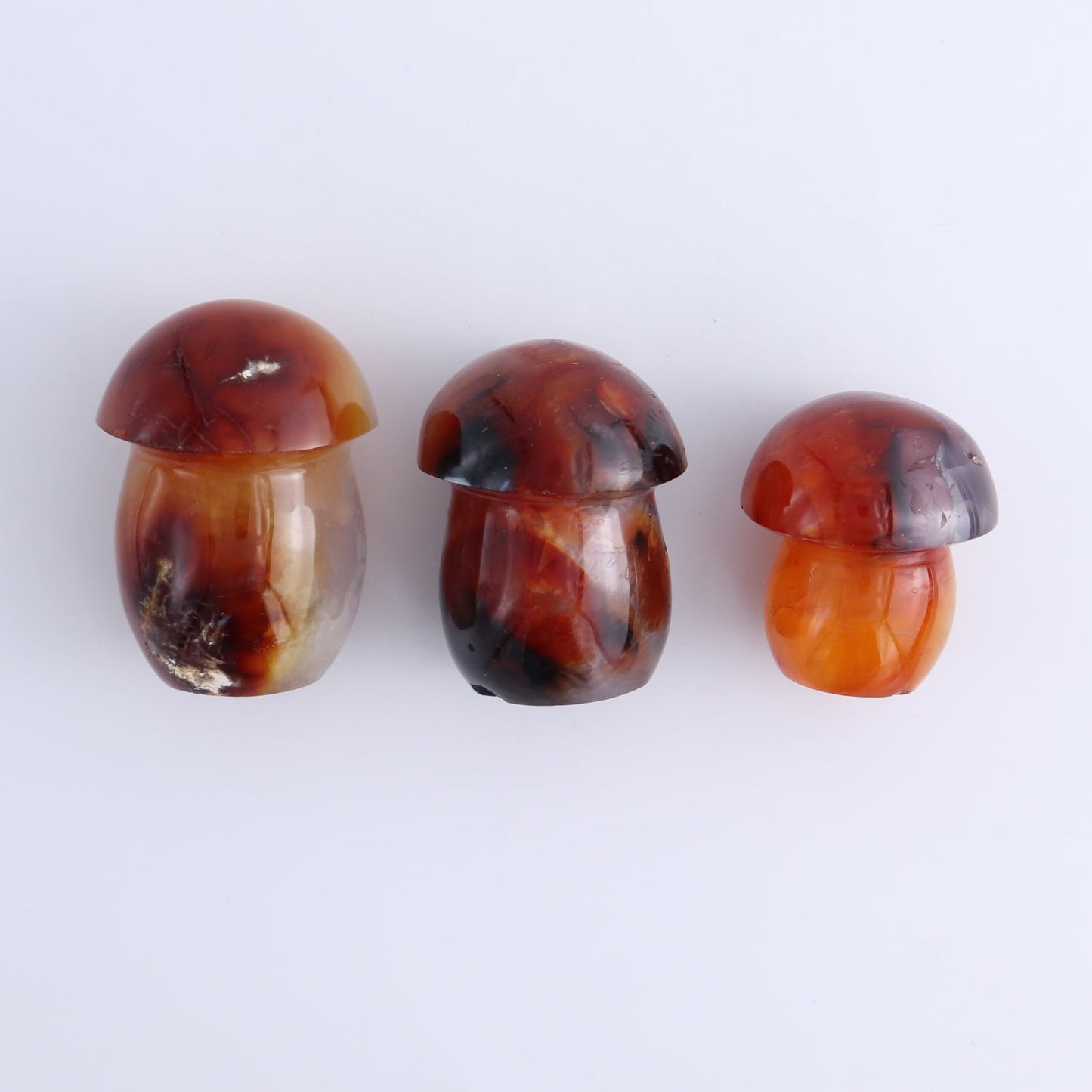Carnelian Mushrooms Set of 9