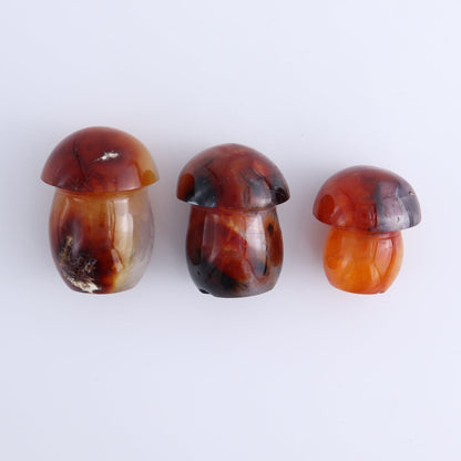 Carnelian Mushrooms Set of 9