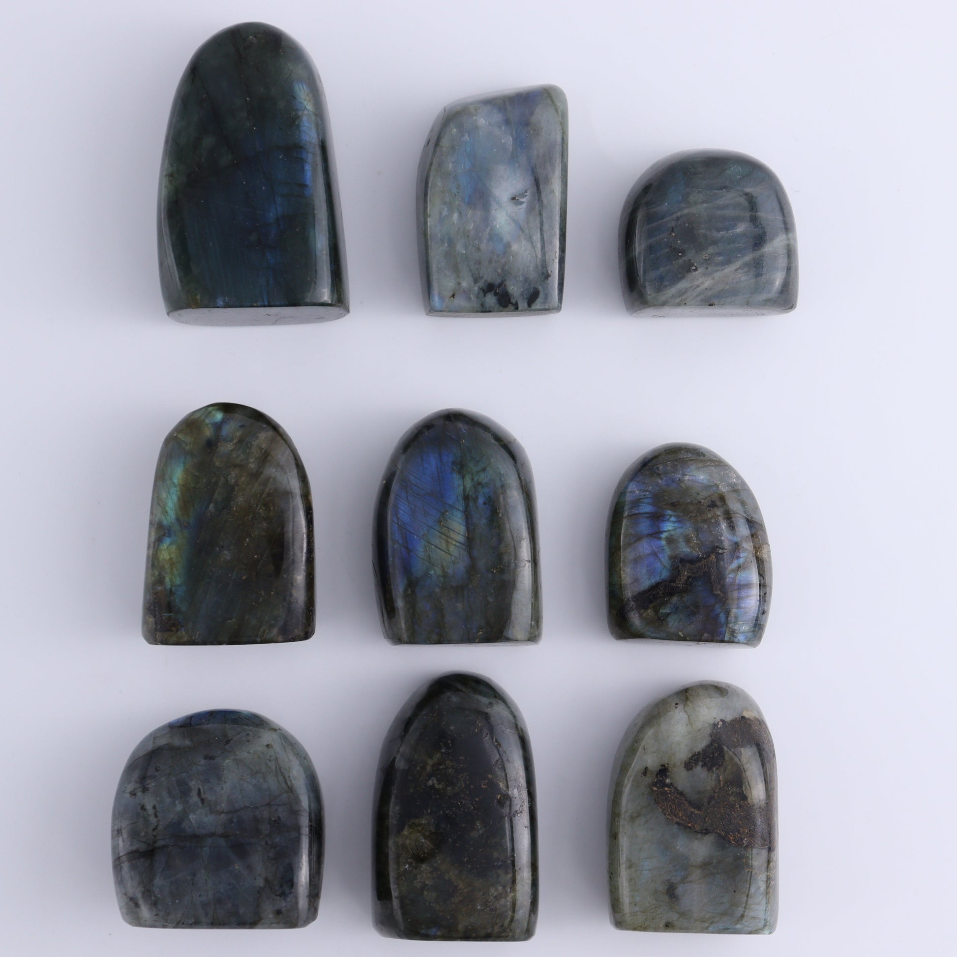 Labradorite Freeform Set of 9 - Expert Wholesale and Supplier of Wholesale Crystals & Bulk Gemstones, ["Freeforms","Labradorite","Madagascar"]