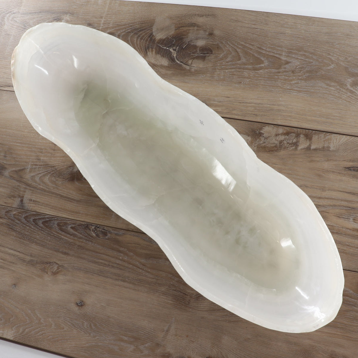 Mexican Onyx/Calcite Canoe Bowl 28"