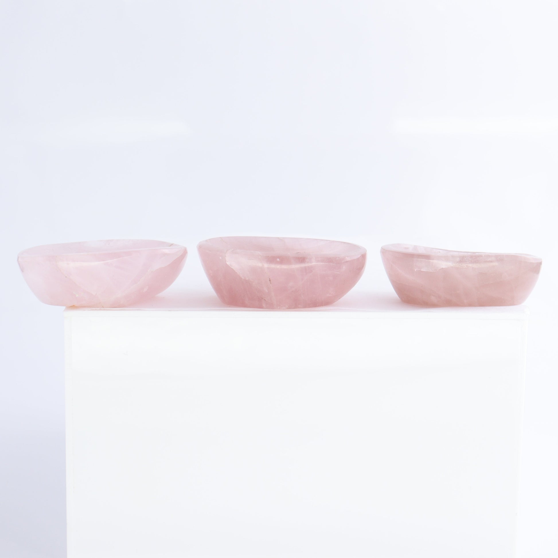 Rose Quartz Bowls Set of 7 - Expert Wholesale and Supplier of Wholesale Crystals & Bulk Gemstones, ["Bowls","Rose Quartz"]